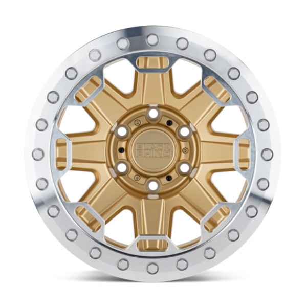 1785RFT RIFT BEADLOCK 17X8.5 6X135 00mm MATTE GOLD W/MACHINED RING 1785RFT RIFT BEADLOCK 17X8.5 6X135 00mm MATTE GOLD W/MACHINED RING