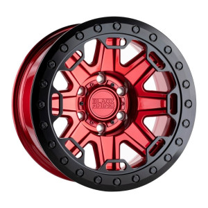 1785RFT RIFT BEADLOCK 17X8.5 6X135 00mm CANDY RED W/BLACK RING