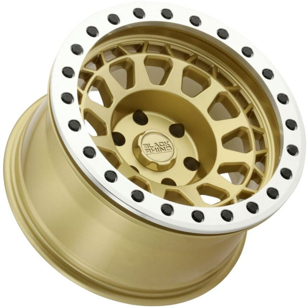 PRIMM BEADLOCK 17X8.5 5X127 -38mm MATTE GOLD W/MACHINED RING