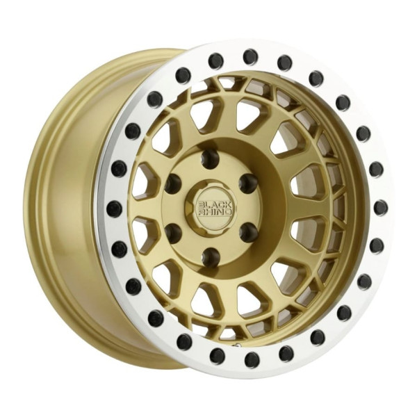 PRIMM BEADLOCK 17X8.5 5X127 -38mm MATTE GOLD W/MACHINED RING