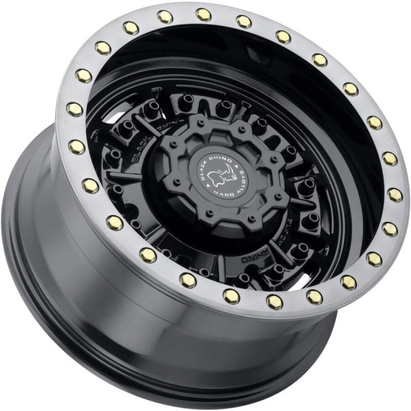 1895ABR ABRAMS 18X9.5 6X139.7 12mm GLOSS GUNBLACK W/MACHINED DARK TINT LIP