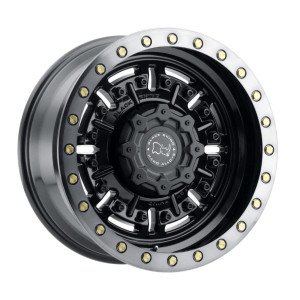 1895ABR ABRAMS 18X9.5 6X139.7 12mm GLOSS GUNBLACK W/MACHINED DARK TINT LIP