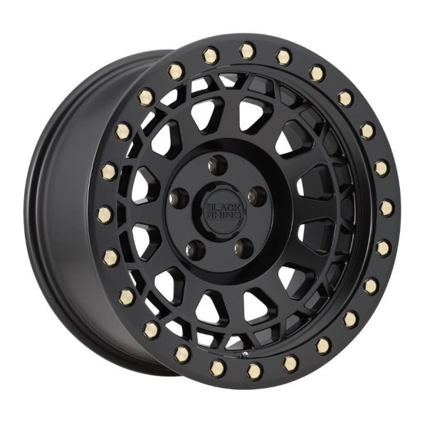 1895PRM PRIMM 18X9.5 5X150 12mm MATTE BLACK W/BRASS BOLTS