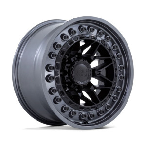 BR008 ALPHA 17X9 6X139.7 00mm MATTE BLACK W/MATTE GUNMETAL LIP