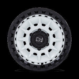 BR009 BARRAGAE 17X8.5 5X127 -10mm MATTE WHITE ON MATTE BLACK BR009 BARRAGAE 17X8.5 5X127 -10mm MATTE WHITE ON MATTE BLACK