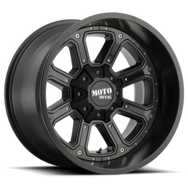 MO984 SHIFT 17X9 5X127/5X135 -12mm MATTE BLACK WITH GLOSS BLACK INSERTS