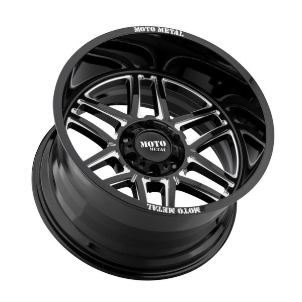 MO992 FOLSOM 20X12 5X127 -44mm GLOSS BLACK MILLED