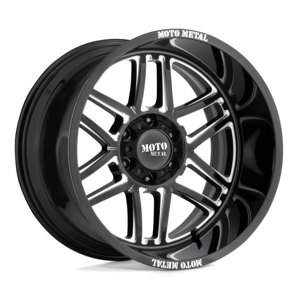 MO992 FOLSOM 20X12 5X127 -44mm GLOSS BLACK MILLED