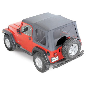 Premium Sailcloth Replacement Soft Top in Black Diamond, for 97-06 Jeep Wrangler TJ