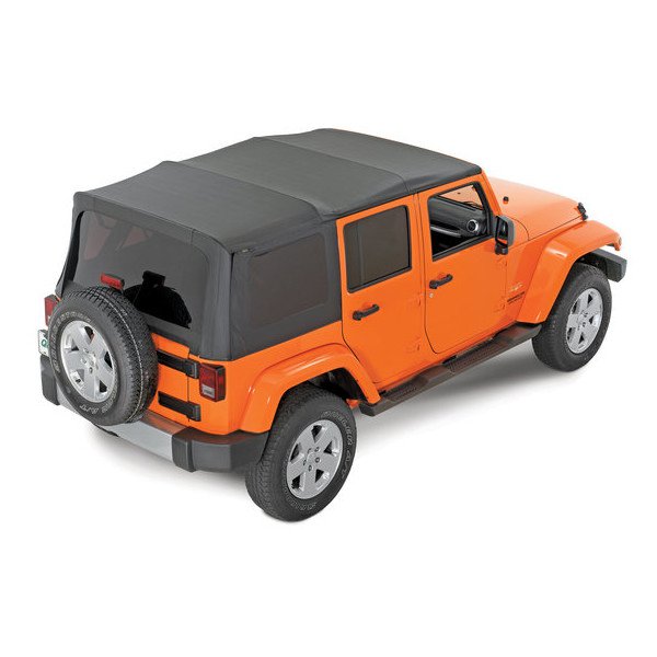 Replacement Soft Top with Tinted Windows in Black Diamond, for 07-09 Jeep Wrangler Unlimited JK 4 Door Replacement Soft Top with Tinted Windows in Black Diamond, for 07-09 Jeep Wrangler Unlimited JK 4 Door