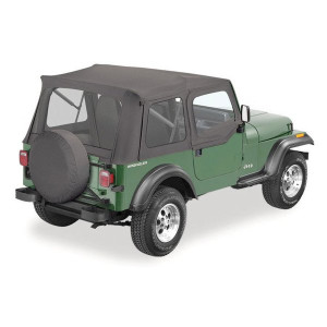 Bestop, Supertop Soft Top with Soft Upper Doors, Black Denim, for 87-95 Jeep Wrangler YJ Bestop, Supertop Soft Top with Soft Upper Doors, Black Denim, for 87-95 Jeep Wrangler YJ