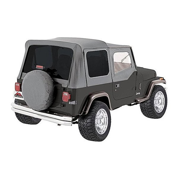 Crown Automotive, Complete Soft Top with Tinted Windows, Gray Denim, for 87-95 Jeep Wrangler YJ
