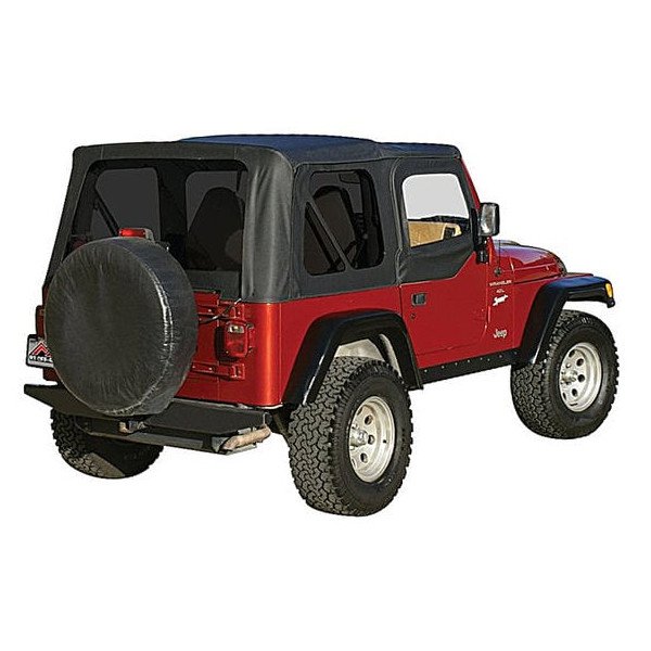 Crown Automotive, Complete Soft Top with Tinted Windows, Black Diamond, for 97-06 Jeep Wrangler TJ with Half Steel Doors Crown Automotive, Complete Soft Top with Tinted Windows, Black Diamond, for 97-06 Jeep Wrangler TJ with Half Steel Doors