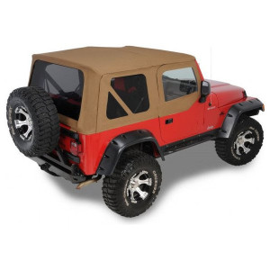 Rugged Ridge, XHD Replacement Soft Top with Upper Door Skins & Tinted Windows, for 97-02 Jeep Wrangler TJ