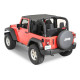 Bimini Top in Black Diamond, for 07-18 Jeep Wrangler JK 2 Door