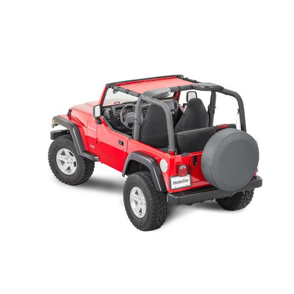 ShadeMaker Mesh Bimini Top, for 97-06 Jeep Wrangler TJ, Red