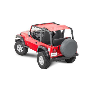 MasterTop, Shademaker Bimini Top Plus, Black, for 92-06 Jeep Wrangler YJ, TJ