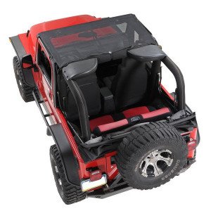 Vertically Driven Products, KoolBreez Brief Top, Black Mesh, for 97-06 Jeep Wrangler TJ & Unlimited