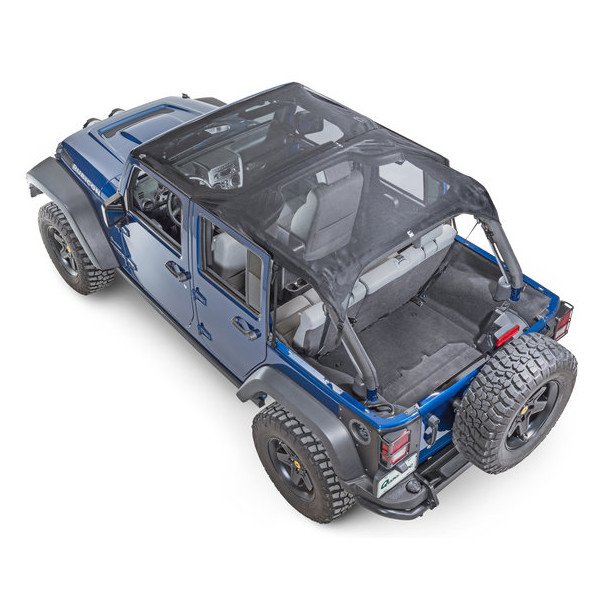 Vertically Driven Products, KoolBreez Brief Top, Black Mesh, for 07-09 Jeep Wrangler Unlimited JK 4 Door