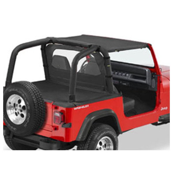 Strapless Bikini, for 92-95 Jeep Wrangler YJ, Black Denim