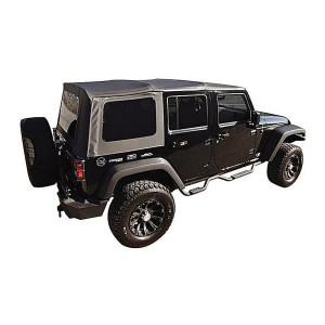 Crown Automotive, Replacement Soft Top in Black Diamond with Tinted Windows, for 07-09 Jeep Wrangler JK 4 Door Crown Automotive, Replacement Soft Top in Black Diamond with Tinted Windows, for 07-09 Jeep Wrangler JK 4 Door