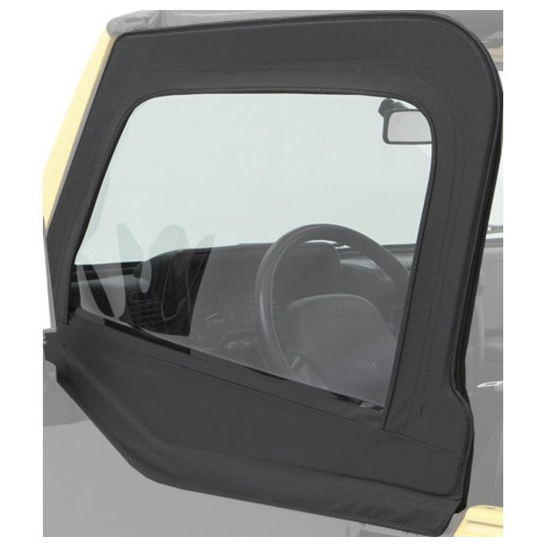 Bestop, HighRock 4x4 Element Upper Doors in Black Denim, for 80-95 Jeep CJ-7, CJ-8 Scrambler & Wrangler YJ