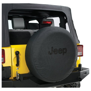 Black Denim Jeep Logo Tire Cover, P245/75R16 (31")
