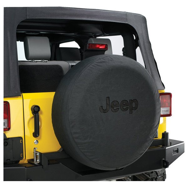 Black Denim Jeep Logo Tire Cover, P245/75R16 (31")