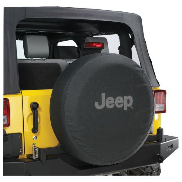 Mopar, Jeep Logo Tire Cover in Black Denim, for 32" Tires