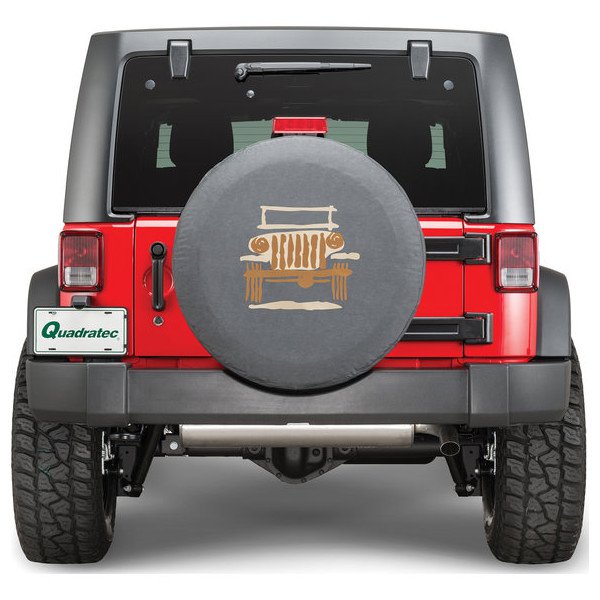 Jeep Logo Tire Cover Black Denim