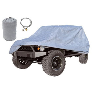 Rugged Ridge, 3-Layer Car Cover with Cover, Bag Cable & Lock Kit, for 07-23 Jeep Wrangler JL & JK Rugged Ridge, 3-Layer Car Cover with Cover, Bag Cable & Lock Kit, for 07-23 Jeep Wrangler JL & JK