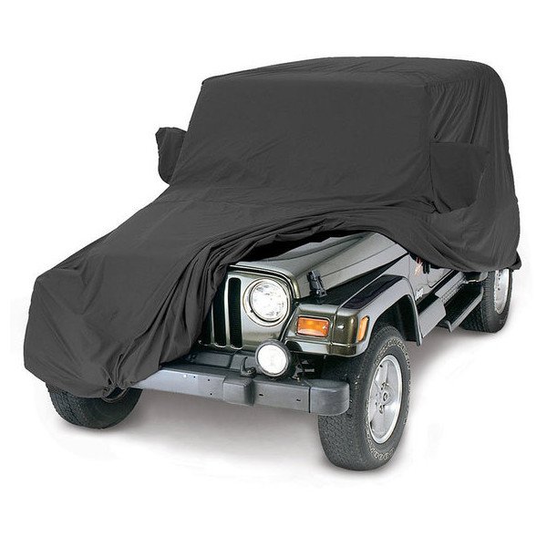 Covercraft, WeatherShield Custom-Fit Cover, Black, for 88-93 Jeep Wrangler YJ with Full Steel Doors & Soft Top