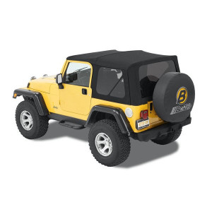Supertop NX Black Twill Soft Top with Tinted Windows, no Doors