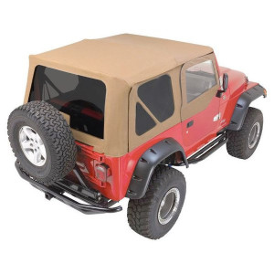 Rampage Products, Complete Soft Top Kit with Upper Doors & Tinted Windows, Spice, for 97-06 Jeep Wrangler TJ