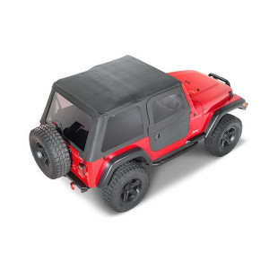 Bestop, Trektop NX Soft Top with 2 Piece Soft Doors, Black Denim, for 97-06 Jeep Wrangler TJ Bestop, Trektop NX Soft Top with 2 Piece Soft Doors, Black Denim, for 97-06 Jeep Wrangler TJ