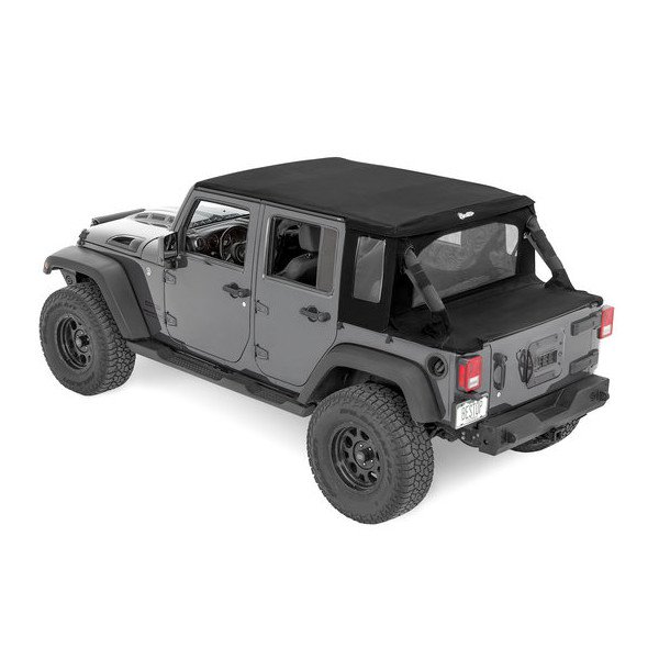 Bestop, Trektop Halftop, in Black Diamond Material for 07-18 Jeep Wrangler JK Unlimited Bestop, Trektop Halftop, in Black Diamond Material for 07-18 Jeep Wrangler JK Unlimited
