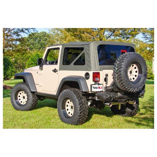 Rugged Ridge, XHD Replacement Soft Top with Tinted Windows in Khaki Diamond, for 07-09 Jeep Wrangler JK 2 Door Rugged Ridge, XHD Replacement Soft Top with Tinted Windows in Khaki Diamond, for 07-09 Jeep Wrangler JK 2 Door