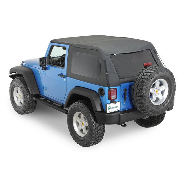 Rampage Products, Sailcloth Trail Top Soft Top with Tinted Windows in Black Diamond, for 07-18 Jeep Wrangler JK 2 Door