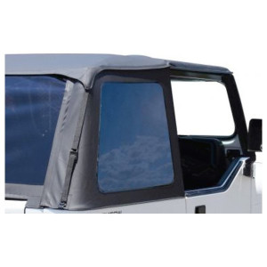 Rampage Products, Frameless Trail Top Replacement Passenger Side Tinted Window in Black Diamond, for 92-95 Jeep Wrangler YJ with Rampage Frameless Trail Top ONLY