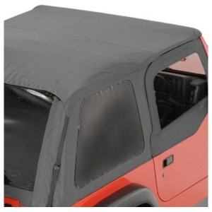 Rampage Products, Frameless Trail Top Replacement Passenger Side Tinted Window in Black Diamond, for 04-06 Jeep Wrangler Unlimited TJ with Rampage Frameless Trail Top ONLY
