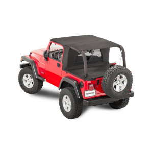 MasterTop, Ultimate Summer Combo in MasterTwill Fabric, w/ Soft Top, for 04-06 Jeep Wrangler TJ Unlimited