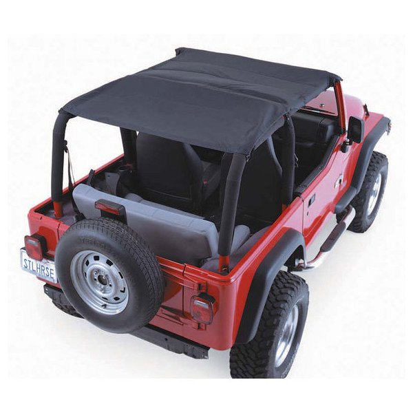 Rugged Ridge, Acoustic Header Island Topper in Black Denim, for 97-02 Jeep Wrangler TJ Rugged Ridge, Acoustic Header Island Topper in Black Denim, for 97-02 Jeep Wrangler TJ