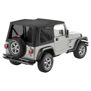 Bestop, Sailcloth Replace-a-top Soft Top with Tinted Windows in Black Diamond, for 97-06 Jeep Wrangler TJ Bestop, Sailcloth Replace-a-top Soft Top with Tinted Windows in Black Diamond, for 97-06 Jeep Wrangler TJ
