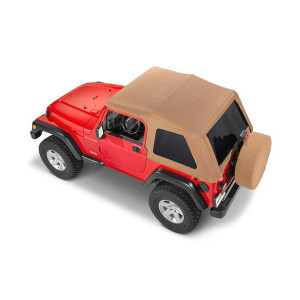 MasterTop, SkyMaster Frameless Fastback Soft Top, Without Doors in Spice Diamond for 97-06 Jeep Wrangler TJ