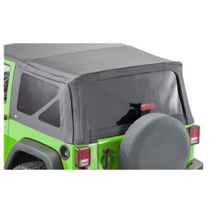Complete Replacement Soft Top Window Kits, 11-18 JK Black Diamond Vinyl