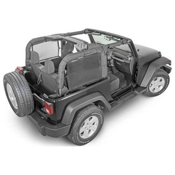 SpiderWebShade, JK2Sides, Black, for 07-18 Jeep Wrangler JK 2 Door
