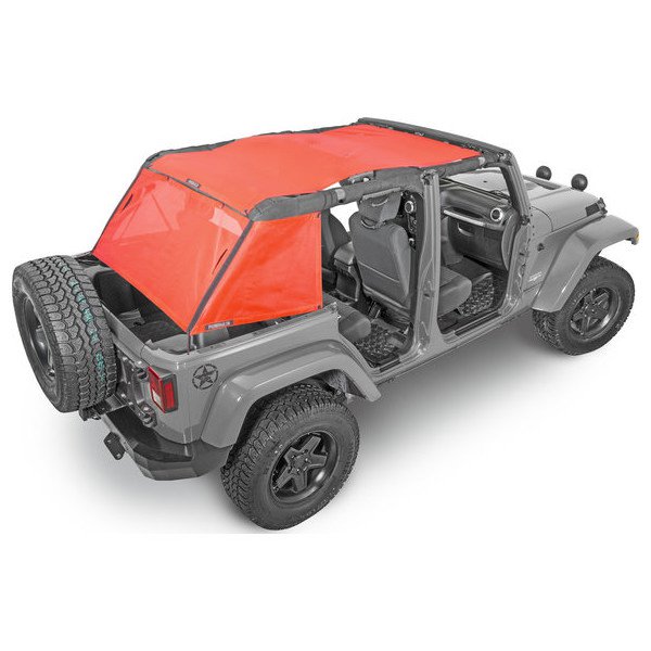 SpiderWebShade, ShadeCage, Red, for 07-18 Jeep Wrangler Unlimited JK 4 Door