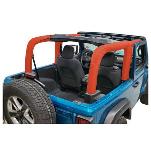 Dirtydog 4X4, Roll Bar Covers, in Red for 18-23 Jeep Wrangler JL 2-Door with Soft Top Dirtydog 4X4, Roll Bar Covers, in Red for 18-23 Jeep Wrangler JL 2-Door with Soft Top