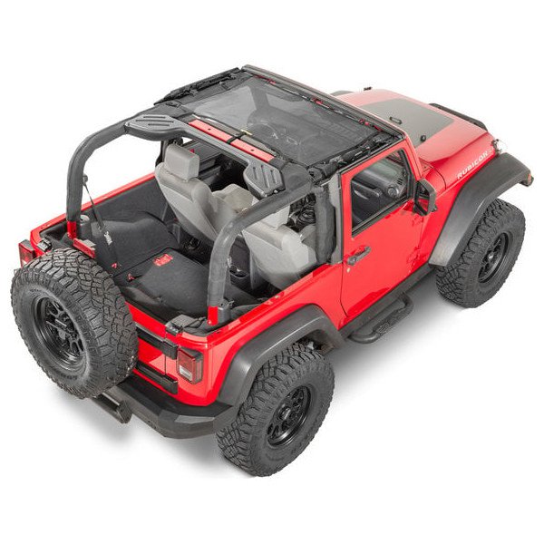 Dirtydog 4X4, Front Sun Screen, Black, for 07-18 Jeep Wrangler JK