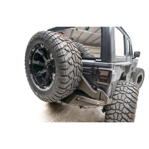 Fab Fours, Off-The-Door Tire Carrier, in Bare Steel for 18-23 Jeep Wrangler JL